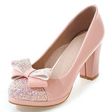 Women's Pastel Glitter Accented High Heels - vmlfashion-com