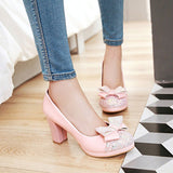 Women's Pastel Glitter Accented High Heels - vmlfashion-com