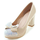 Women's Pastel Glitter Accented High Heels - vmlfashion-com