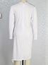 Women-White-Side-Wrapped-Long-Sleeve-Dress - vmlfashion-com