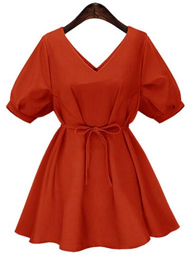 Women's Plus Size Mini Short Sleeve Dress - vmlfashion-com