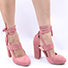 Women's Ankle Tie Heels Block Heel - vmlfashion-com