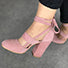 Women's Ankle Tie Heels Block Heel - vmlfashion-com