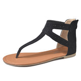 Women's Strappy Flat Sandals Textured Straps - vmlfashion-com