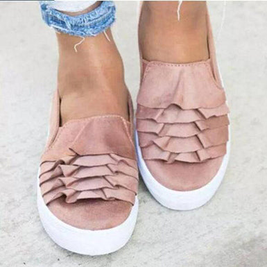 Women's Feminine Style Slip On Shoes - vmlfashion-com