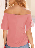 Women's Laced Front Off Shoulder Top - vmlfashion-com