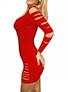 Women-Red-Squared-Neckline-Cut-Out-Features-Long-Sleeve - vmlfashion-com