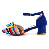 Women's Rainbow Colored Heel High Back Shoe - vmlfashion-com