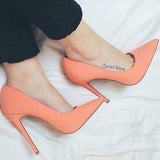 Women's Pointed Toe Stiletto Heeled Shoes - vmlfashion-com