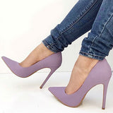 Women's Pointed Toe Stiletto Heeled Shoes - vmlfashion-com