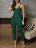 Women Jumpsuit fine strap an Pockets - vmlfashion-com