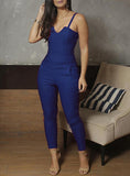 Women Jumpsuit fine strap an Pockets - vmlfashion-com