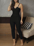 Women Jumpsuit fine strap an Pockets - vmlfashion-com