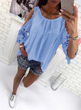 Women's Wide Round Neck Open Large Open Shoulder Top - vmlfashion-com