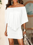 Women's Mini Length Draping Ruffle Top - vmlfashion-com