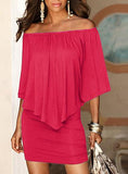 Women's Mini Length Draping Ruffle Top - vmlfashion-com