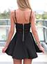 Women's Mini Peek a Boo Lace Trim Silver zipper Dress - vmlfashion-com