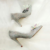 Women's Jewel Encrusted Embellishment Highg Heels - vmlfashion-com