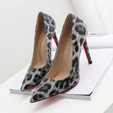 Women's Leopard Print Pumps with Stiletto Heels - vmlfashion-com