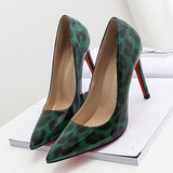 Women's Leopard Print Pumps with Stiletto Heels - vmlfashion-com