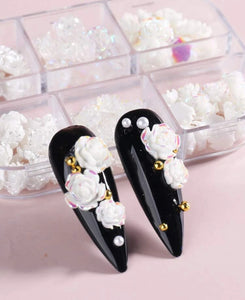 90 Peices flower shape nail art decoration