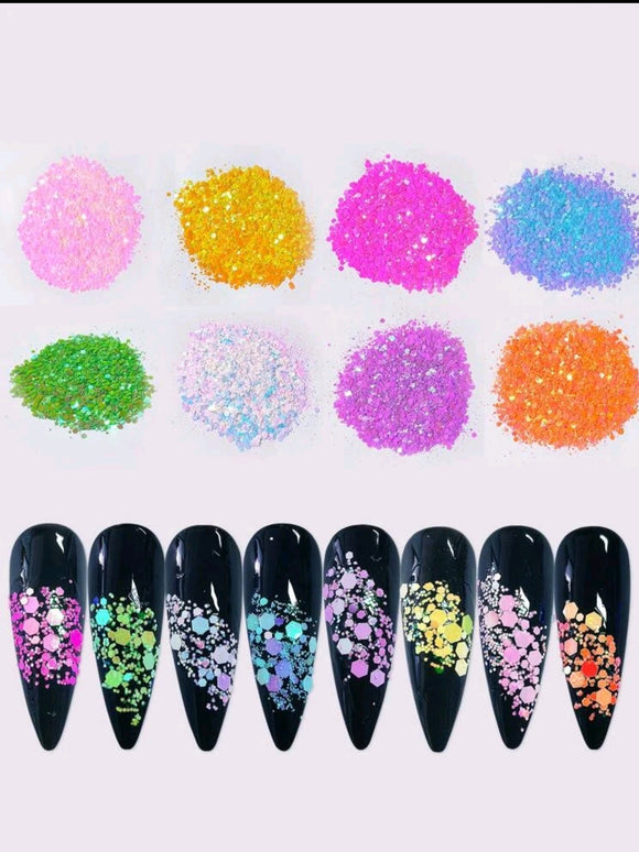 8 Peices Sequins Nail Art Decoration