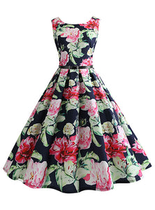 women multiflower dress - vmlfashion-com