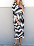 Plus-Size-Women's-BlackWhite-Dress - vmlfashion-com