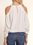 Women's Decorative Prin Chest Open Shoulder Top - vmlfashion-com