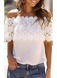 Women's Off Shoulder Top With Laced Triminings - vmlfashion-com