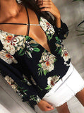 Women's Long sleeve Top With Flower Print - vmlfashion-com