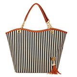 Women's Striped Hand Bag - vmlfashion-com