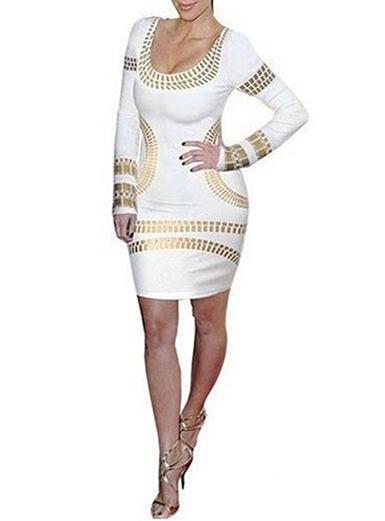 Women-Sexy-Bodycon-Dress-Lovely-Gold-Detailing-Dress - vmlfashion-com