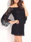 Women's-Lace-Mini-Dress-Long-Sleeves-Dress-fpr-Party - vmlfashion-com