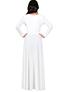 Women's Long Sleeve Maxi High Round Neckline Dress - vmlfashion-com