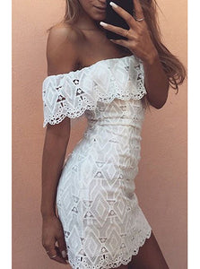 Women's off shoulder Dress - vmlfashion-com