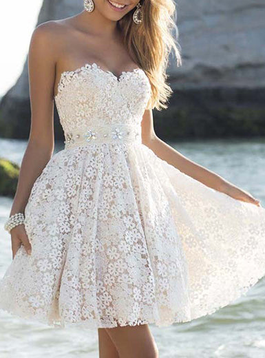 Women's White Dress - vmlfashion-com