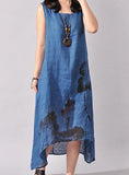 Women's Crepe Style Cut Water Color Dress - vmlfashion-com