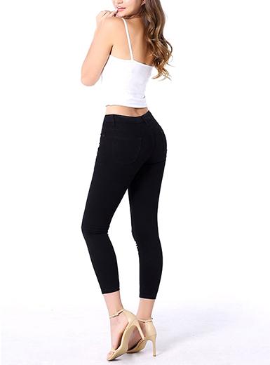 Women's White Damaged Jeans - vmlfashion-com