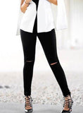 Women's Damaged White  Jeans - vmlfashion-com