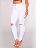 Women's Damaged White  Jeans - vmlfashion-com