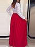 Women's Long Sleeve Lace Top Dress - vmlfashion-com