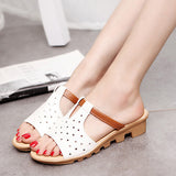 Women"s Slip On Clog Sandal Open Toe Hole Design - vmlfashion-com