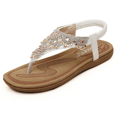 Women's Bead Embellished Sandals - vmlfashion-com