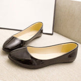 Women's Ballet Slip On Flats Patent Leather size 8-10 - vmlfashion-com