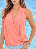 Sleeveless Top Wrapped Design - vmlfashion-com