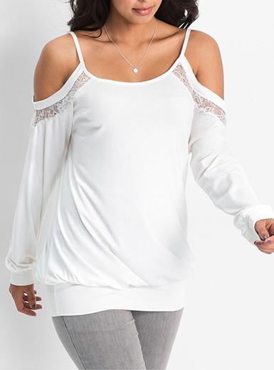 Women's Off Shoulder Long Sleeve Tops - vmlfashion-com