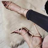 Women's Strappy High heels Shoe Pointed Toes - vmlfashion-com