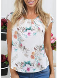 Women's Super Short sleeves Flower Top - vmlfashion-com